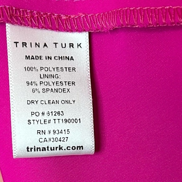 NWT Trina Turk Pink Sylvia Bow Sheath Dress Size 8 - Picture 12 of 12